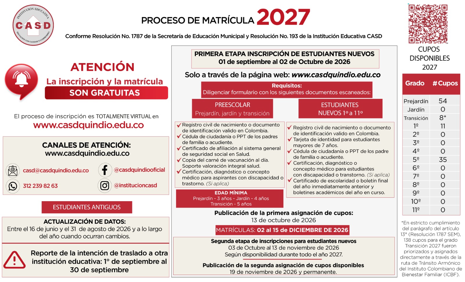 PROCESO DE MATRICULA 2027